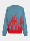 Frenckenberger Sylvie Fleury Flame Cashmere R-neck Sweater Size: Xl