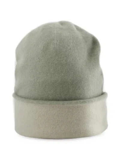 Frenckenberger Two-tone Knitted Beanie Hat In Green