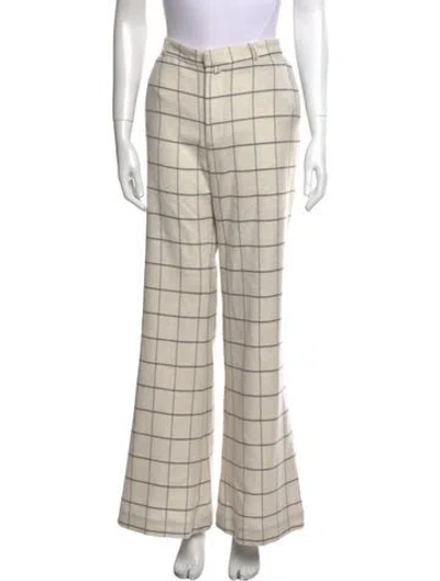 Pre-owned Frenckenberger Wool Wide Leg Pants In Neutral
