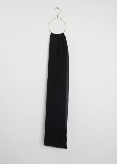 Frenckenberger Woven Cashmere Scarf Mono In Black