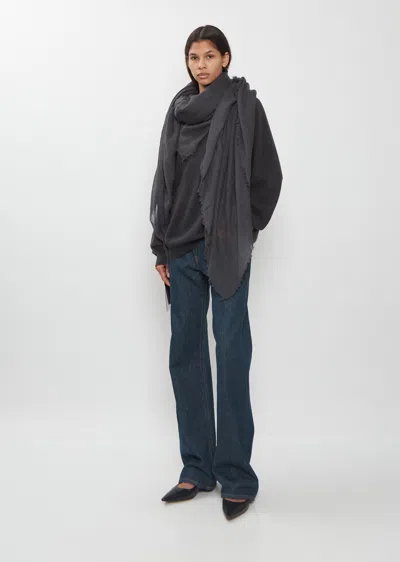 Frenckenberger Woven Scarf In Charcoal