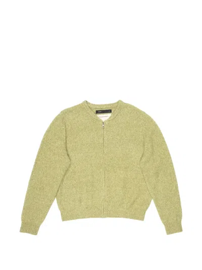 Frenckenberger Zip-up Long-sleeve Cardigan In Green