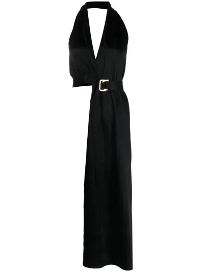 Frenken Amour Cropped Halterneck Top In Black