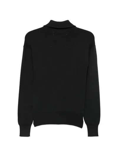 Frenken Button-down Polo Cardigan In 블랙