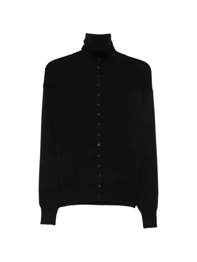 Frenken Button-up Roll-neck Cardigan In Animal Print