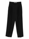 Frenken Crag Pleated Cuffed Trousers In Black