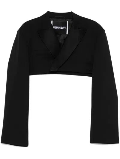 Frenken Cropped Smoking Blazer In Black
