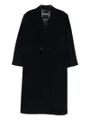 Frenken Double-breasted Coat In Black