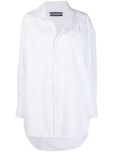 Frenken Double-breasted Cotton Shirt In Weiss