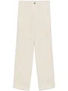 Frenken High-waisted Trousers In White