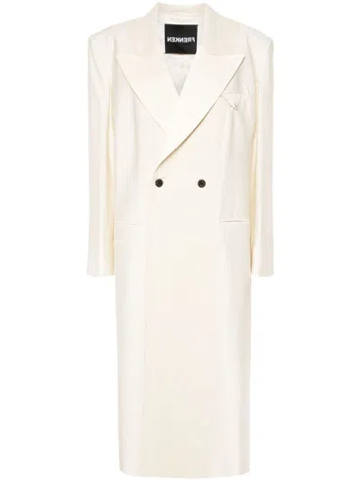 Frenken Insideout Maxi Coat In White