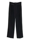 Frenken Jump Pinstripe Pleat Trousers In Blue