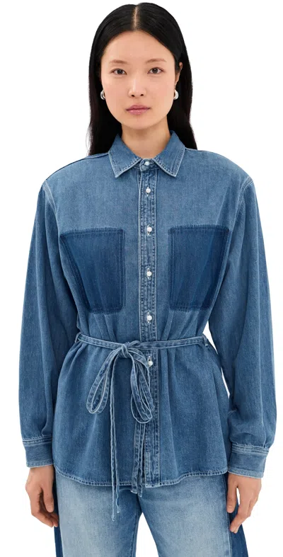 Frenken Lee Men's Denim Shirt Blue Denim