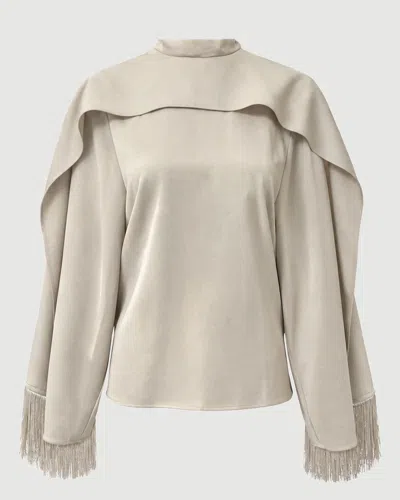 Frenken Notch Scarf Top Butter In Neutral