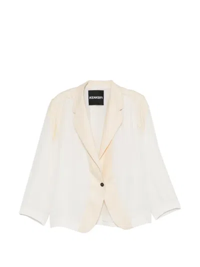 Frenken Notched-lapel Blazer In Neutral