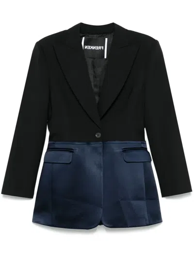 Frenken Panelled Blazer In 黑色