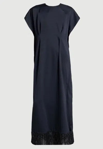 Frenken Resposition Scarf Dress In Blue