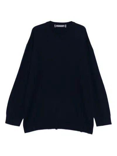 Frenken Round-neck Cashmere Jumper In Black