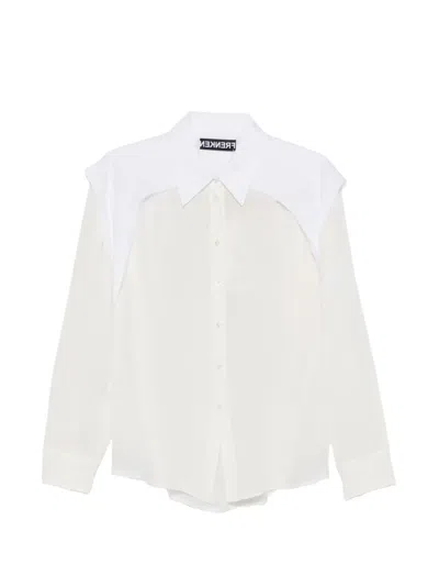 Frenken Semi-sheer Shirt In White