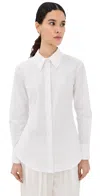 Frenken Sharp Open Back Shirt White In White