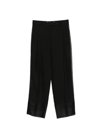 Frenken Sheer-panelled Wide-leg Trousers In Multi