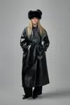 Frenken Shine Oversized Coat In Black