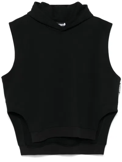 Frenken Sleeveless Hoodie In 黑色