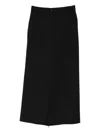 Frenken Triple Pants Slit Skirt In Black