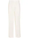 Frenken Waist String Trousers In White