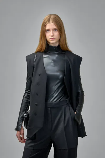 Frenken Waistcoat Oversized In Black