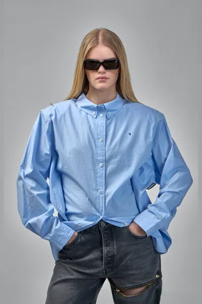 Frenken Waisted Ralph Classic Oversized Shirt In Blue