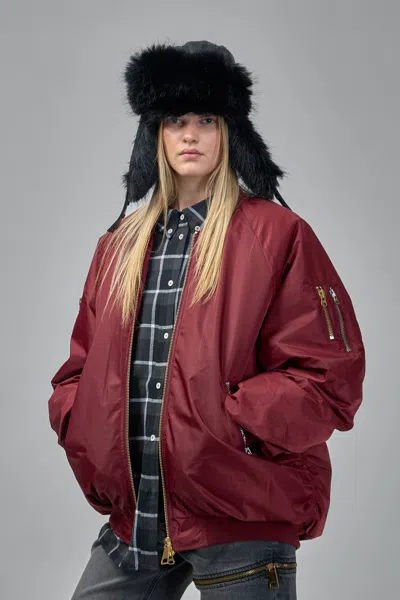 Frenken Winter Nylon Bomber In Red