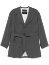 Frenken Wool Mélange Blazer In Grey