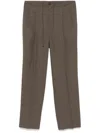 Frenken Wool Mélange Trousers In Brown
