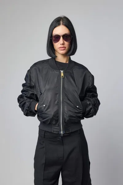Frenken Zip Bomber Jacket In Black