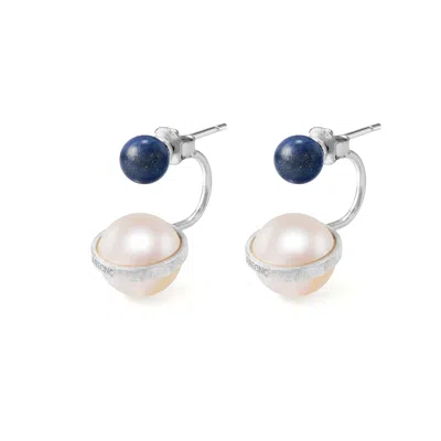 Freqnc Atelier Women's Blue Orphic Cosmic Egg Earrings - Lapis Lazuli