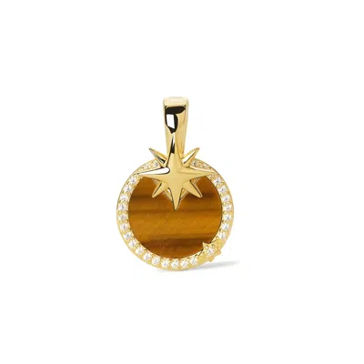 Freqnc Atelier Women's Brown Star Charm - Career Star - Tiger's Eye