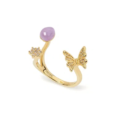 Freqnc Atelier Women's Butterfly Ring - Purple