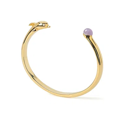 Freqnc Atelier Women's Dolphin Bangle - Purple - Amethyst