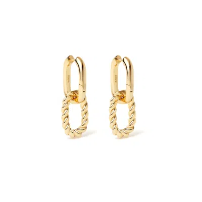 Freqnc Atelier Women's Gold Baddie Convertible Twist Hoop Earrings