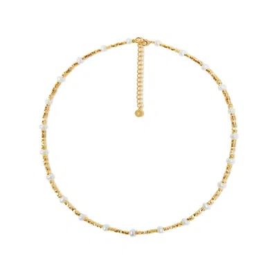 Freqnc Atelier Women's Gold Cassie Natural Freshwater Pearl Necklace