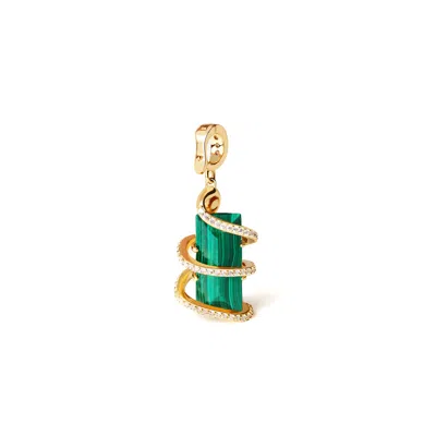 Freqnc Atelier Women's Green Serpent Charm - Malachite
