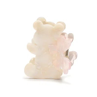 Freqnc Atelier Women's Ma Chérie Cuddly Bear Hair Claw - White