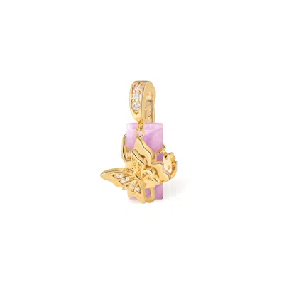 Freqnc Atelier Women's Purple Twin Butterfly Charm - Amethyst
