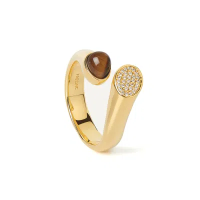Freqnc Atelier Women's Serpent Ring - Brown