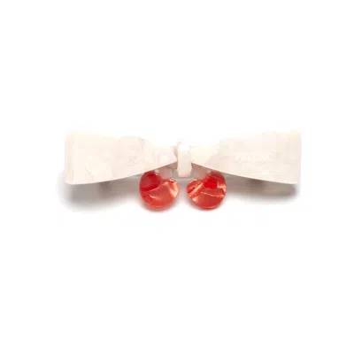 Freqnc Atelier Women's White Ma Chérie Cherry Barrette