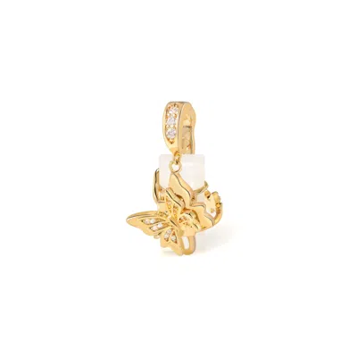 Freqnc Atelier Women's White Twin Butterfly Charm - Mother Of Pearl
