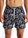 Frescobal Carioca Abstract Print Sport Swim Shorts In Black,white In Black