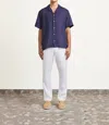 Frescobal Carioca Angelo Linen Shirt In Midnight Blue In Blue