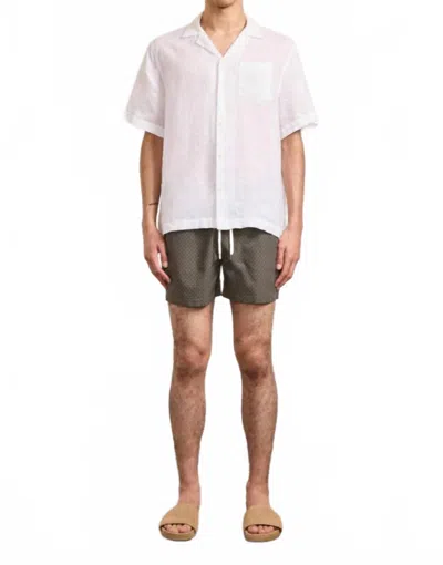 Frescobal Carioca Micro Copa Print Swim Short In Seawood-dark Olive In Black
